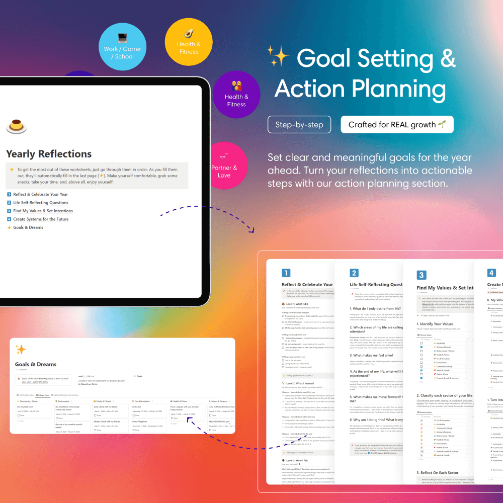 Notion Template for creating clarity and vision for your life, shadow work journal, self-discovery, inner healing, emotional growth, reflective journaling, personal growth, self-awareness tool, healing journey, self-reflection, mental clarity, vision board, goal planner, manifestation, life vision, goal-setting framework, dream life, journaling prompts