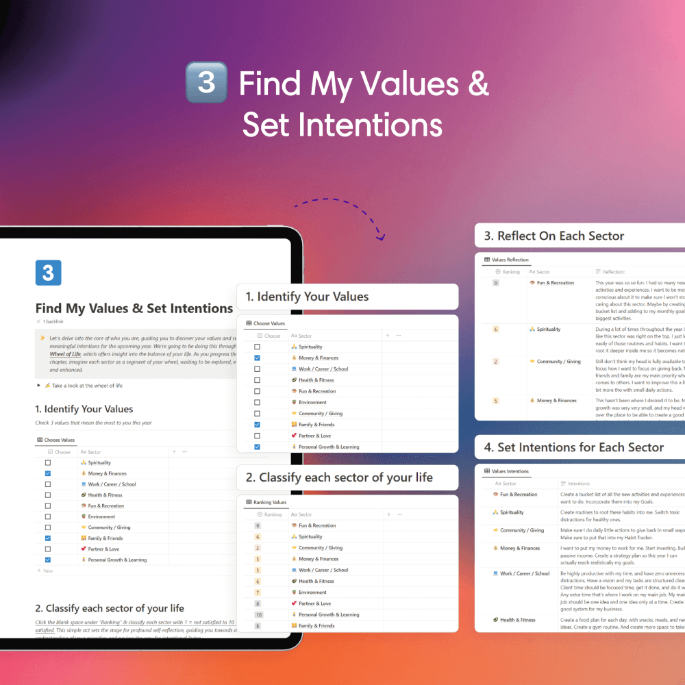 Notion Template for creating clarity and vision for your life, shadow work journal, self-discovery, inner healing, emotional growth, reflective journaling, personal growth, self-awareness tool, healing journey, self-reflection, mental clarity, vision board, goal planner, manifestation, life vision, goal-setting framework, dream life, journaling prompts
